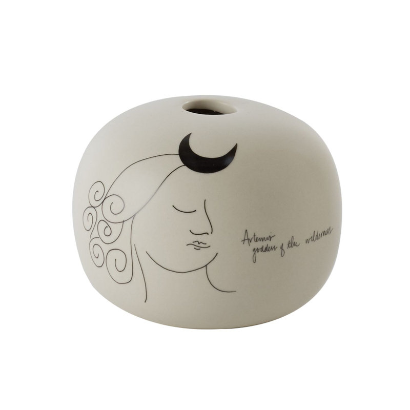 Akshitha Handmade Ceramic Table Vase, 4" H x 5" W x 5" D