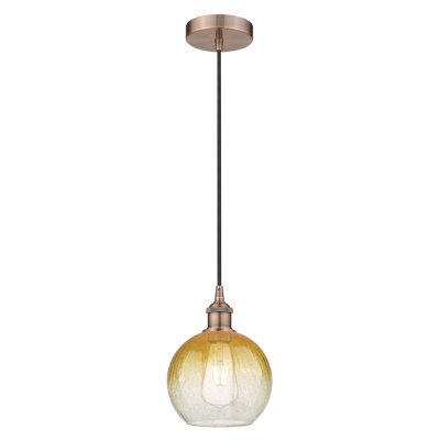 Edison - Brookhaven Globe - 1 Light 8" Cord Hung Mini Pendant