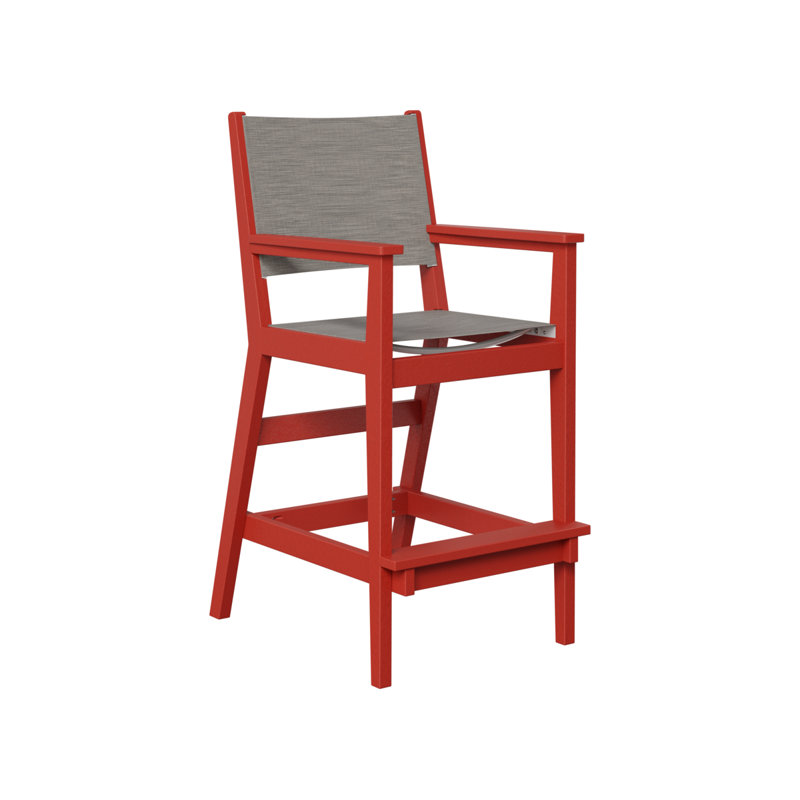Chaise de bar Kenny Tropical Scarlet Red, 27.5", Rouge écarlate