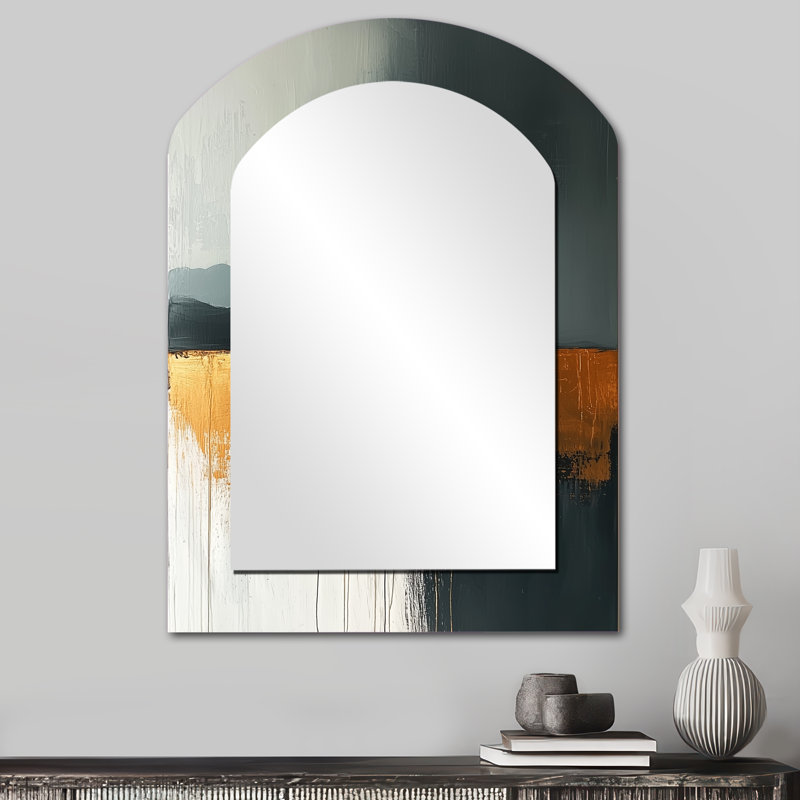 Miroir mural noir et or Converge Sunrise II, 34 po x 25 po