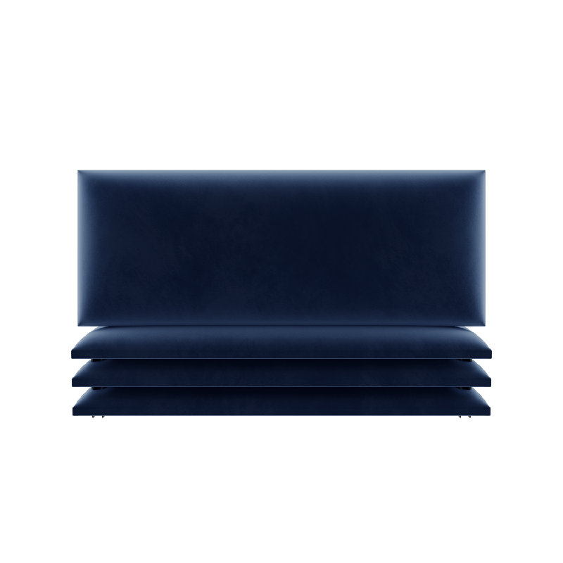 Garen Upholstered Headboard, Super King (6'), Velvet Navy