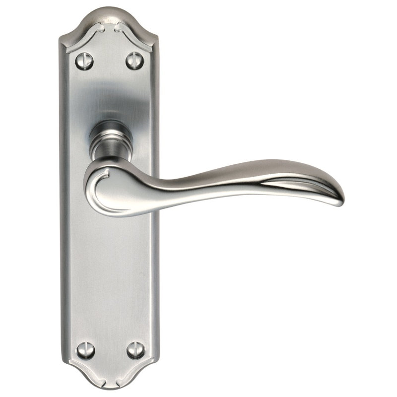 Madrid Latch Door Handle, Satin Chrome