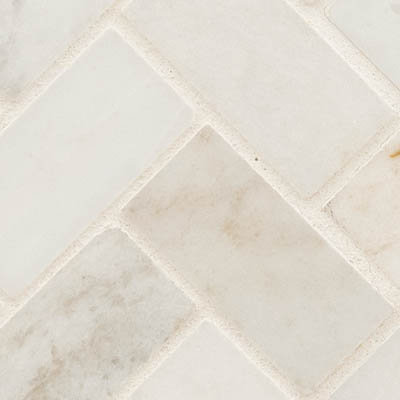 Arabescato Venato White Herringbone 11.63'' X 11.63'' Honed Marble Mesh-Mounted Mosaic Tile