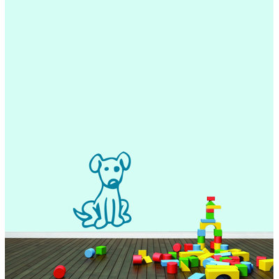 Décalcomanie murale chien dessiné