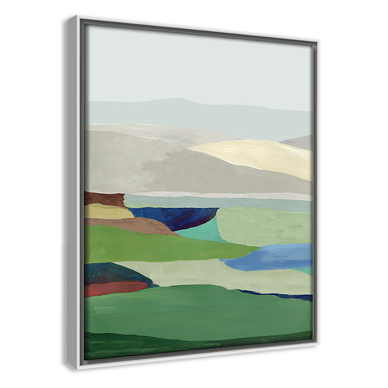 Free Land II - reproduction d'art sur toile, H 11,5 po x l 9,5 po x P 2 po, Toile blanche