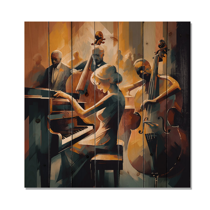 Helveston - Panneaux de décoration murale en bois musical, H 15 po x l 15 po