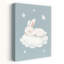«Dreamy Cloud Bunny Dreamy Peaceful Whimsical Rabbit Forest», reproduction d'art murale-133190276