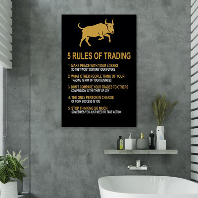 5 Rules Of Trading - 1 pièce, impression sur toile tendue