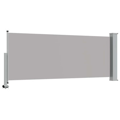 Patio Retractable Side Awning 39.4"x118.1" Gray