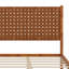 Lit plateforme confortable en bois avec tête de lit tissée à la main-133599293-133599291