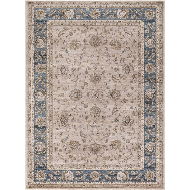 Tapis oriental bleu Mahal, Rectangle 9 pi x 12 pi