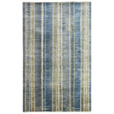Striped Area Rug in Navy/Copper/GrayIvory