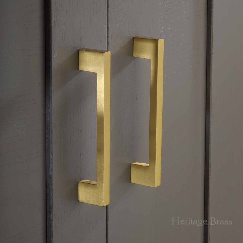 Heritage Brass Heritage Cabinet Pull Metro Design, Satin Brass, 27.6cm L x 1cm W