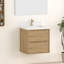 Meuble-lavabo simple 24 po avec comptoir en quartz et dosseret