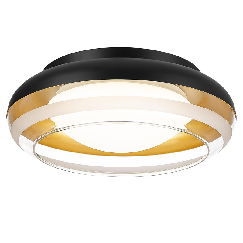 Mariyon LED Flush Mount, 5.1" H x 11.5" W x 11.5" D, Gold