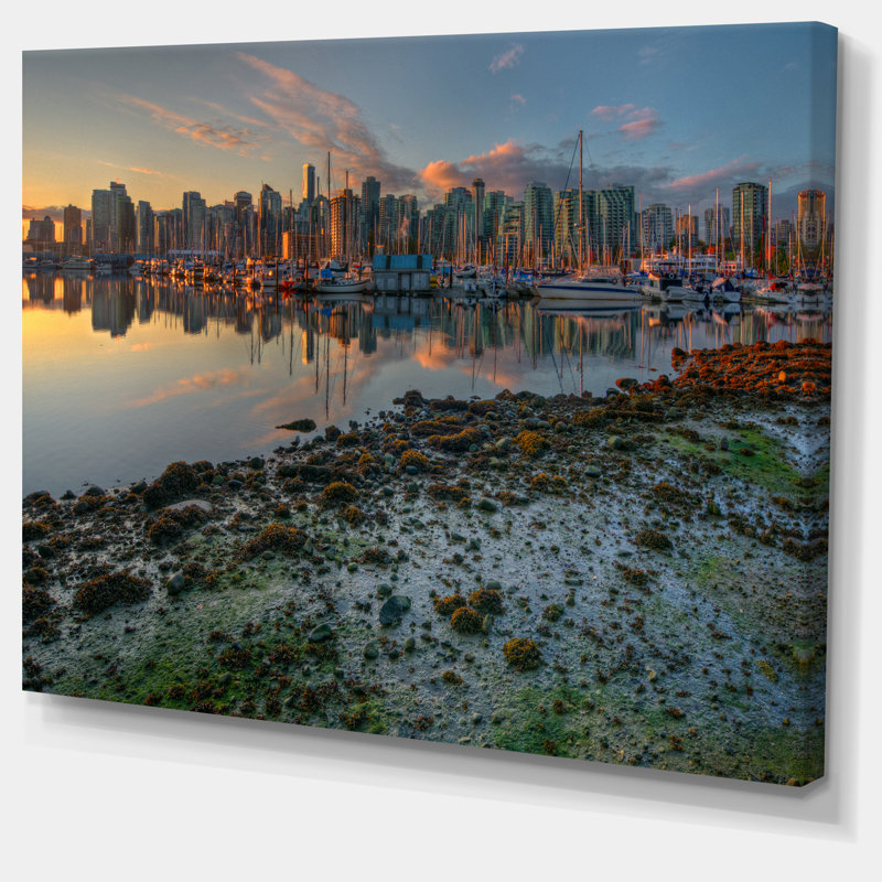 « magnifique », reproduction de photo sur toile tendue, "magnifique du soleil à vancouver, H 8 po x l 12 po