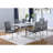 Grey Cube Base Dining Chair