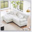 Luxurious Chenille Sofa for Living Room with Multiple Pillows and Convertible Ottoman, Enhancing Comfort and Style.-94755408