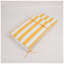 Ensemble 2 pièces de coussins de chaise longue à rayures jaunes et blanches - Rembourrage de siège de patio résistant aux rayons UV avec sangles réglables