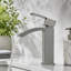 Robinet de salle de bain en nickel brossé, robinet pour lavabo de salle de bain, robinet de salle de bain monotrou moderne