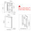 Ebou Designs Chouhan blanc, miroir biseauté et tablettes réglables pour la salle de bain, encastré ou en surface.-277795514-277795527-278887085