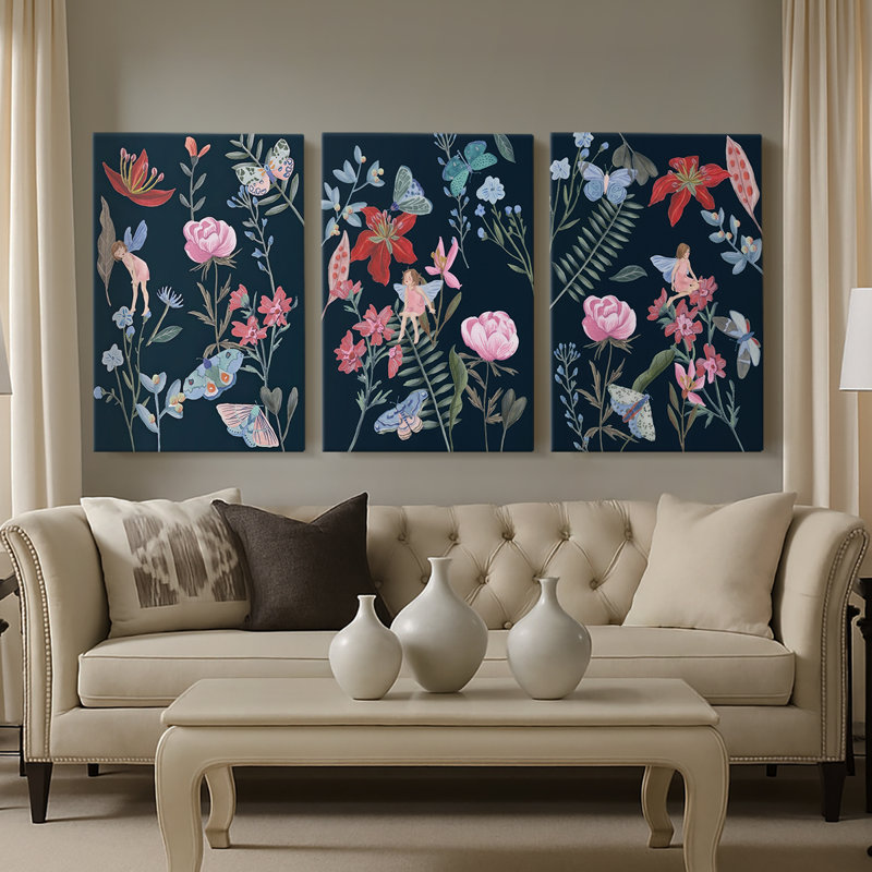 A Fairy Tale IV  -Custom Wrapped Gallery Canvas - 3 Pieces, 12" H x 24" W