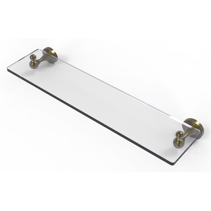 Godin Industrial Pipe Shelves, Antique Brass, 16 Inch