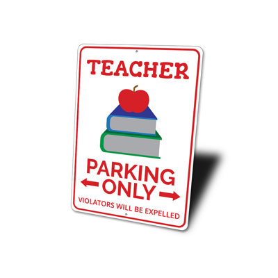 Enseigne en aluminium Teacher