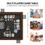  Solid Wood Board Game Table for 4–6 with Removable Top, D&D and Puzzle Table, Convertible Gaming/Dining Table, 63" x 38" Gaming Surface, Game Mat, 6 Cup Holders & Hobby Tray