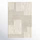 Roma Striped Hand Tufted Wool Area Rug in Gray