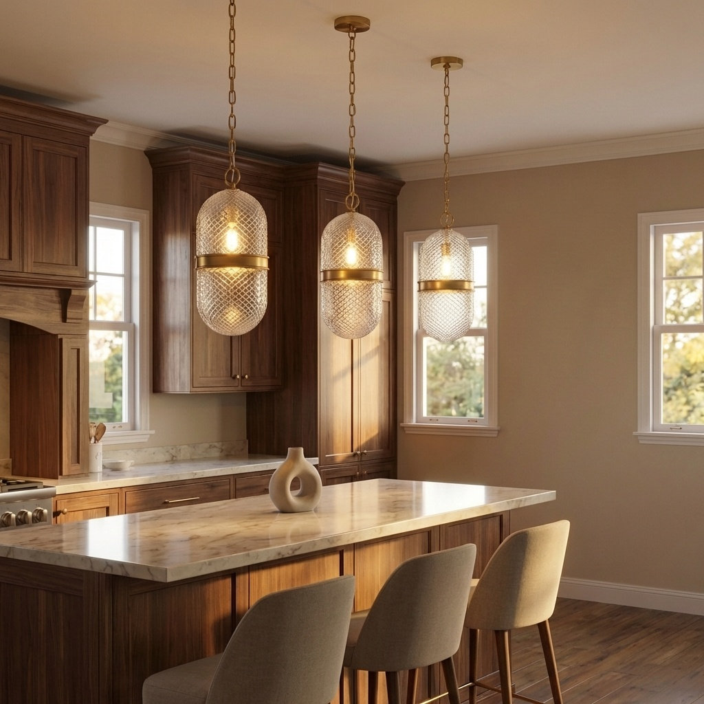 Curryville Pendant Light, Burnished Brass