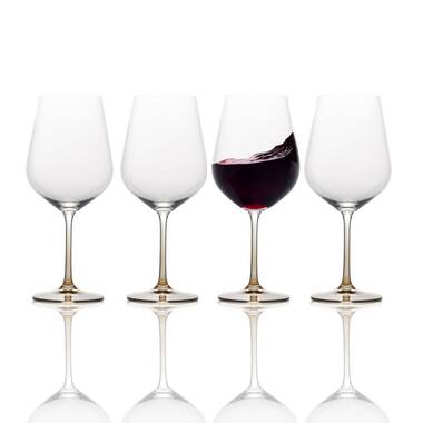 Laura Ashley Red Wine Glasses, Set of 4 - Clear