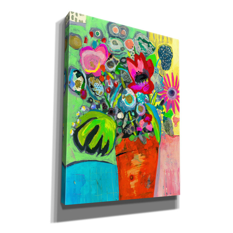 Fleurs françaises par Wyanne, art mural sur toile, H 34 po x l 26 po x P 1,5 po