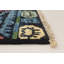 Tapis de bois one-of-kind-noué la 2010 shalimar noir/bleu/rose 4 pi 2 po x 5 pi en laine de 10 po Céline