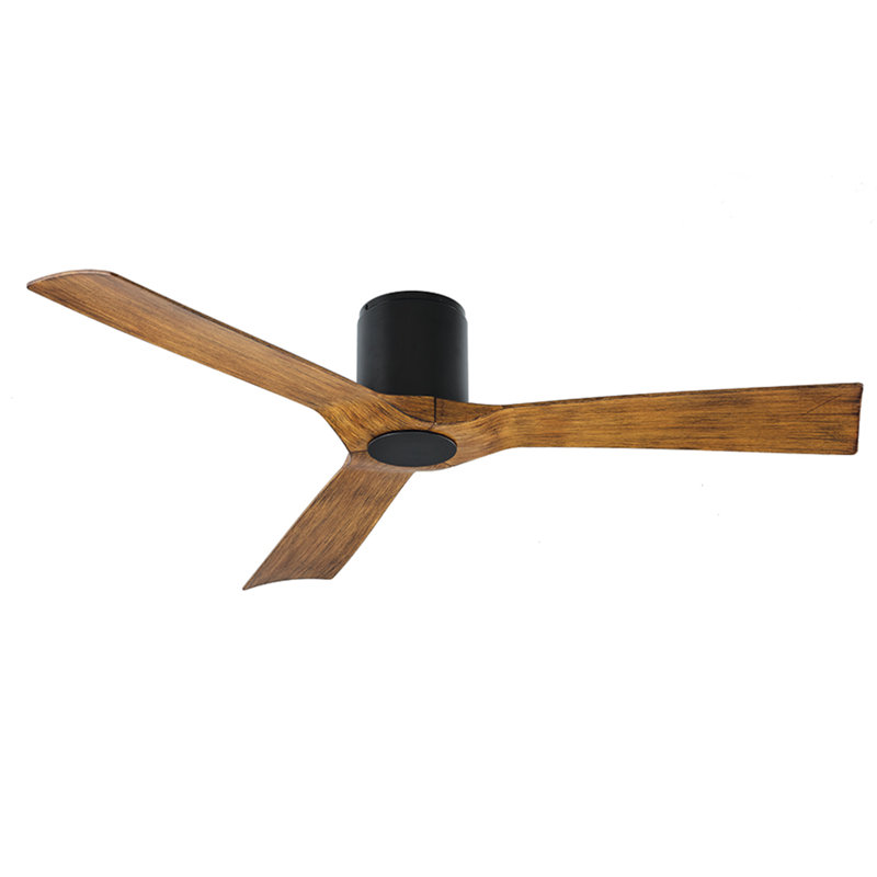 Ventilateur de plafond à DEL 1 lumière Aviator, Noir mat