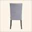 Ensemble de 2 chaises d'appoint rembourrées en lin gris, finition chêne gris