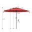 Parasol de marché éclairé 11 pi Nordmeyer-2013960559