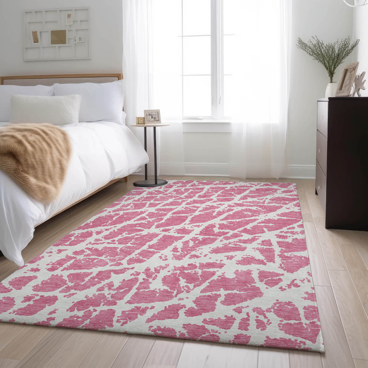 Premium Machine Washable Cerrito AMF501 Pink Rug