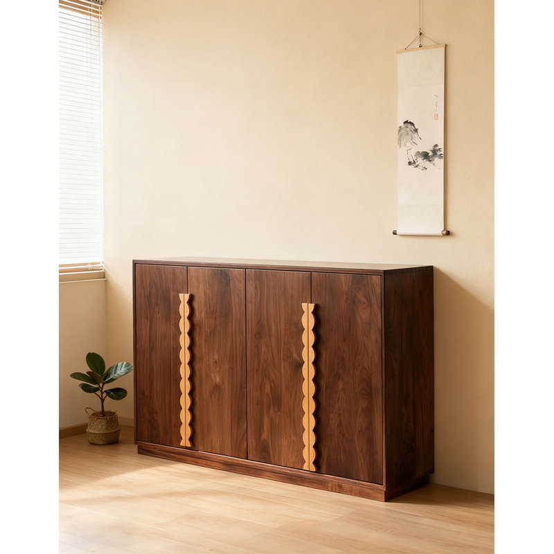 Range-chaussures multifonctionnel Nordic Walnut, Bois brun foncé
