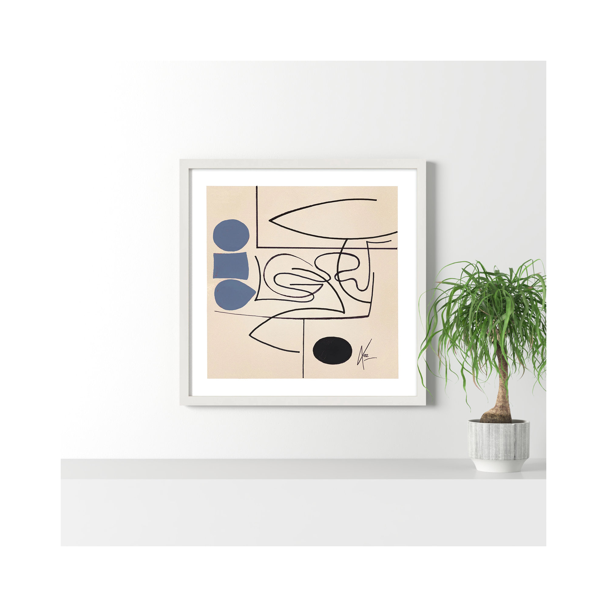 Reflection 2 by Lee Lessem, 30" H x 30" W x 1.25" D, Black