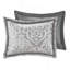 Ensemble d'édredon 8 pièces jacquard argent / argent grand-119922219-119922221