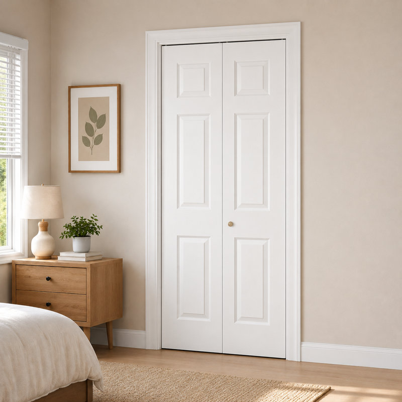 Porte de placard pliante 6 panneaux, 24" x 80"