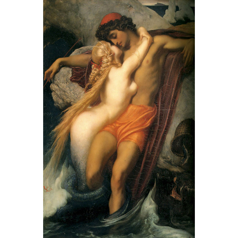 Le Pêcheur et le Syren, H 40 po x l 26 po