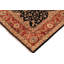 Tapis oriental noir / rouge / beige en laine noué à la main 8 pi 8 po x 12 pi Baccio
