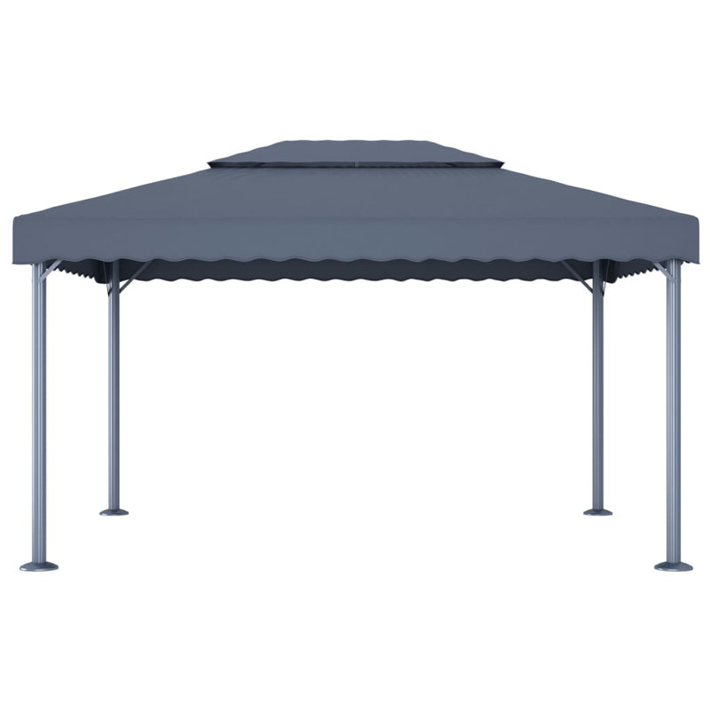 Edric 3m x 4m Steel Patio Gazebo, Anthracite