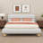Krasnoff Contemporary Stylish Curve-Shaped Design Upholstered Bed With Solid Round Legs For Bedroom-639847529