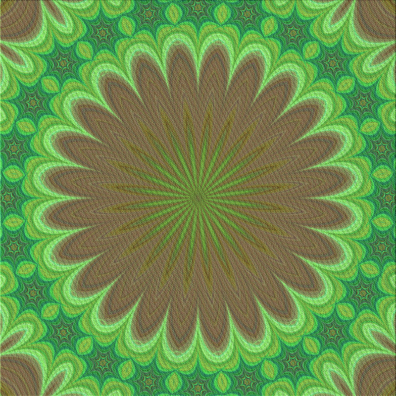Tapis de la zone verte en laine oriental, Carré 5 pi