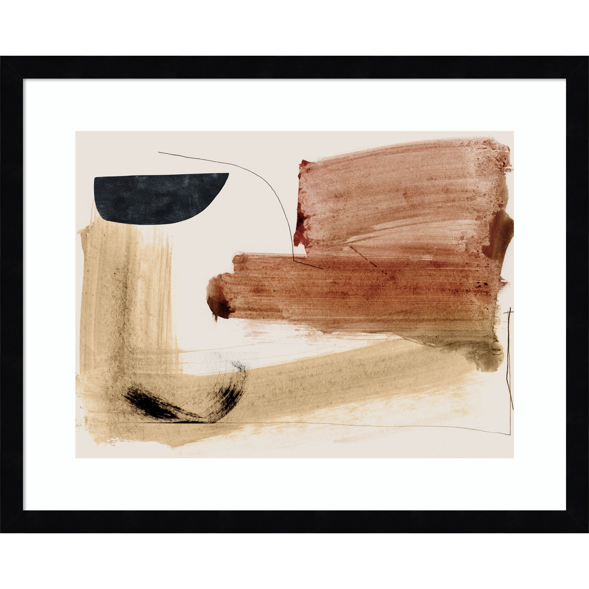 Cooking by Dan Hobday Wood Framed Wall Art Print, 17" H x 21" W, Black