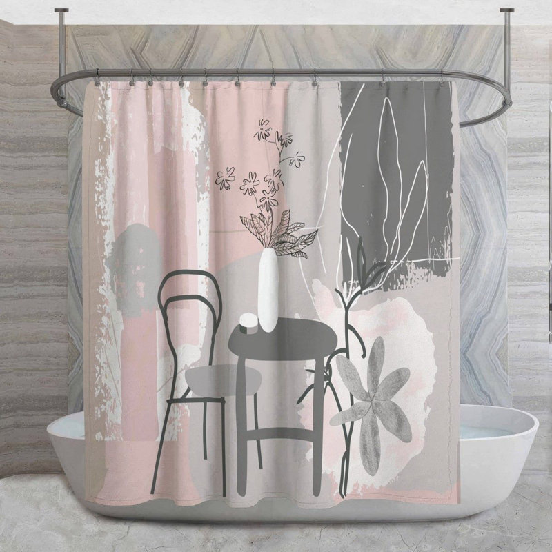 Rideau de douche Interior, H 73 po x l 70 po