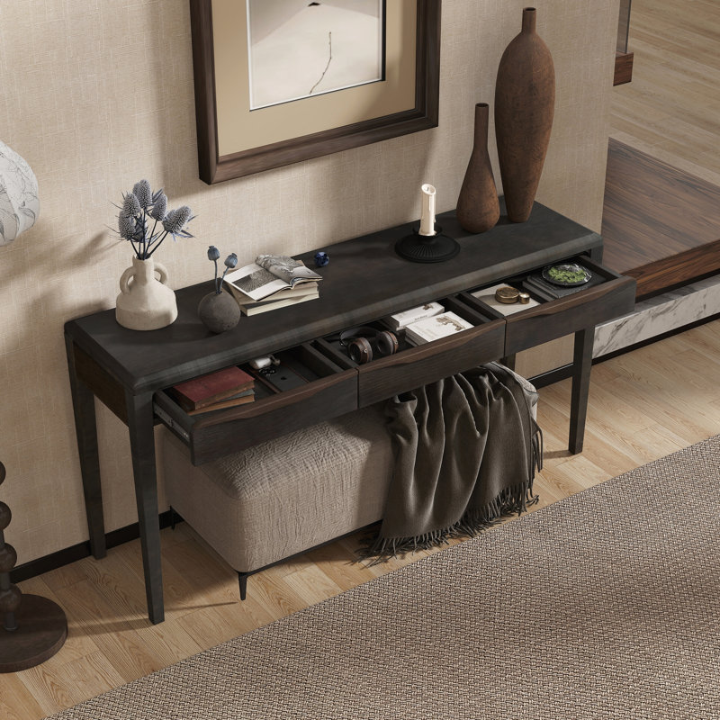 Table de ferme de style campagnard, Black